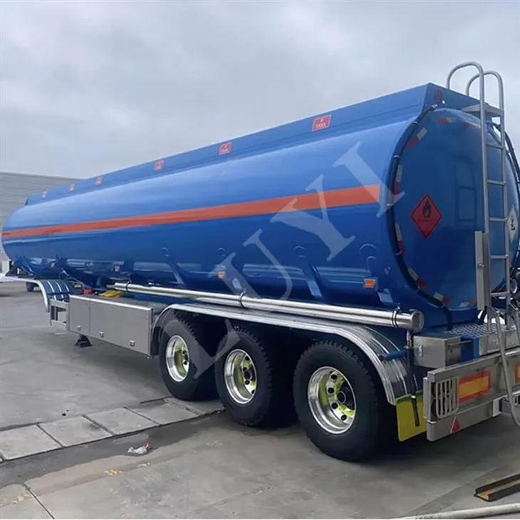 3-Echel 7-adran Lled-ôl-gerbyd Tanc Olew 40,000-litr