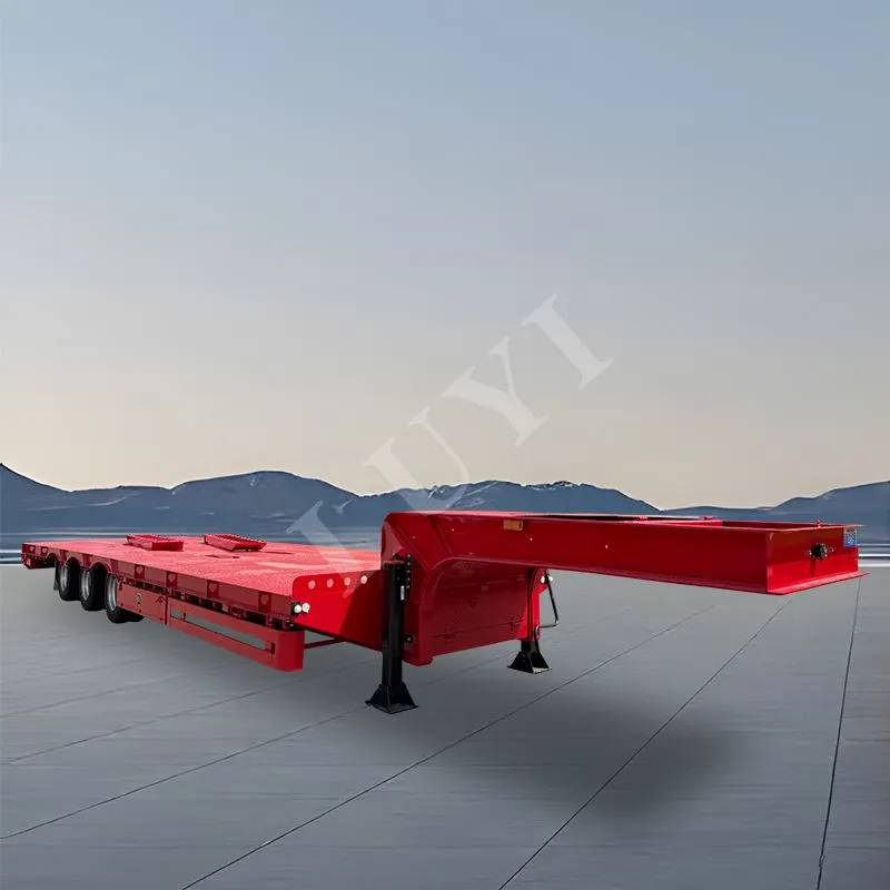 3-echel 80-tunnell Lled-ôl-gerbyd siasi isel