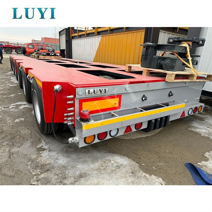 4 Axle Gooseneck Heavy Duty Low Bed Semi Trailer With A Load Capacity Of 80-100 Tons best 4 Axle Gooseneck Heavy Duty Low Bed Semi Trailer With A Load Capacity Of 80-100 Tons best