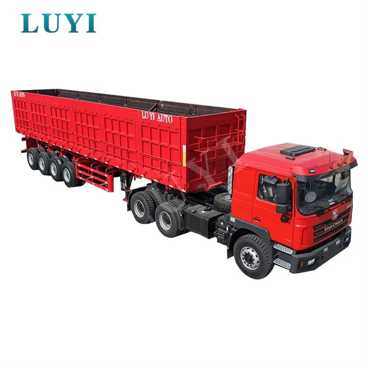 Trelar Dump Ochr 4 Echel Gwydn Ar gyfer Adeiladu