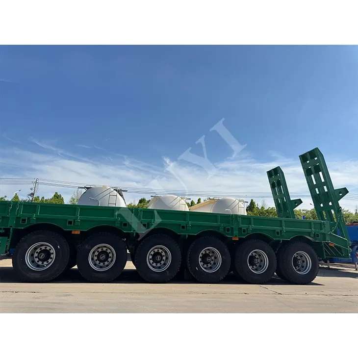 Cynhwysydd Truck Trailer Gwely Fflat o Ansawdd Uchel 6-Echel