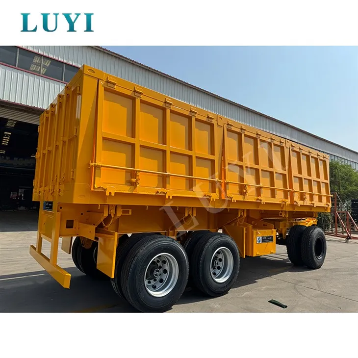 Dau Ochr Gwialen Cymorth Axle Tipio Semi Trelar lled